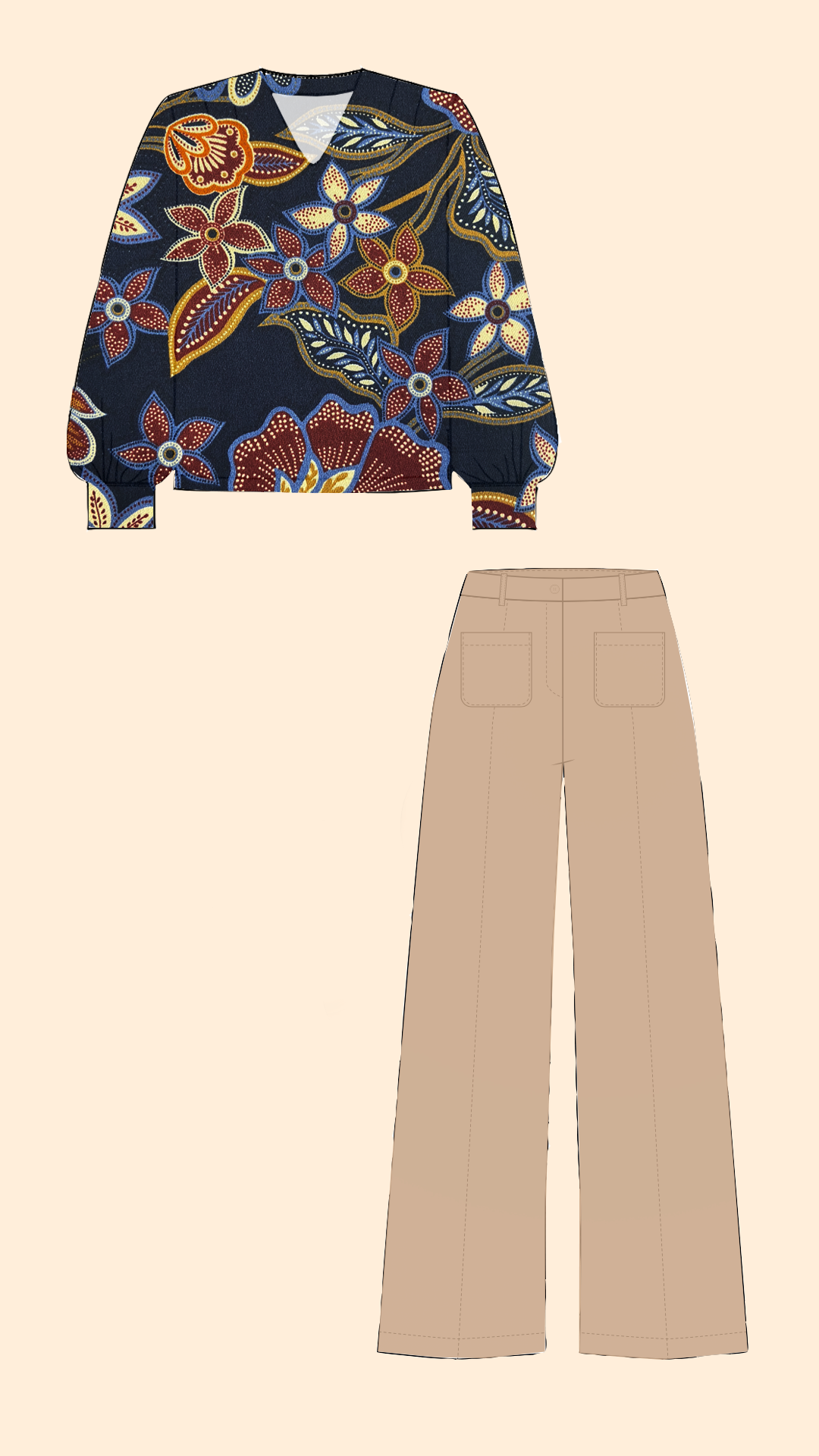 Made in France - Pantalon Iris camel