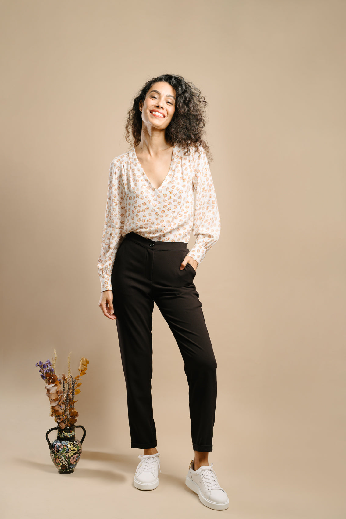 Made in France Pantalon Coco gabardine noire