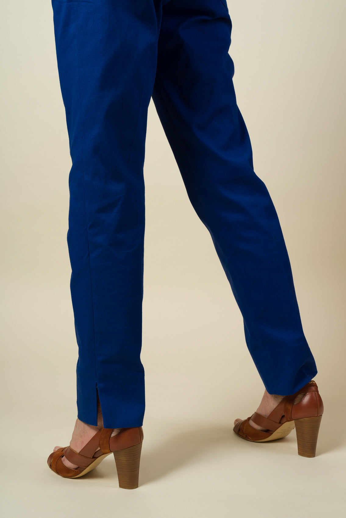 Made in France Pantalon Cigarette bleu roy