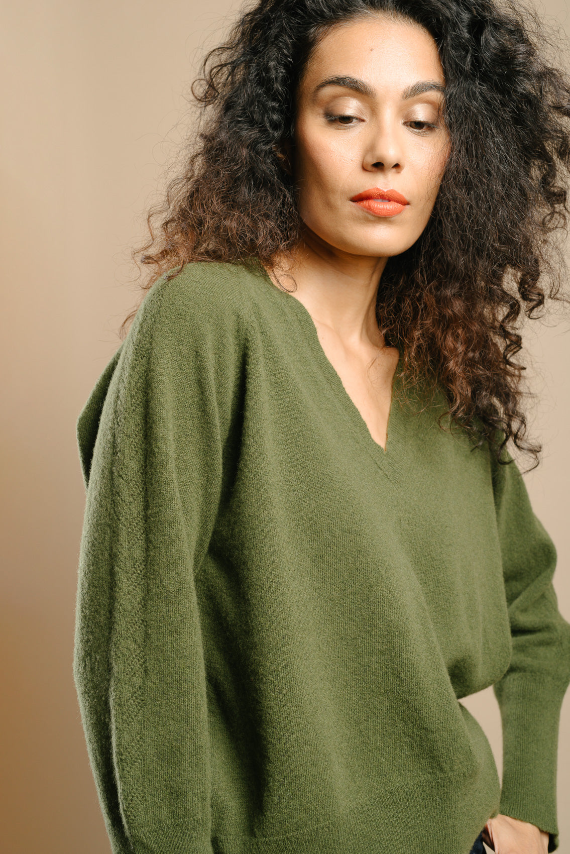 Pull Églantine kaki