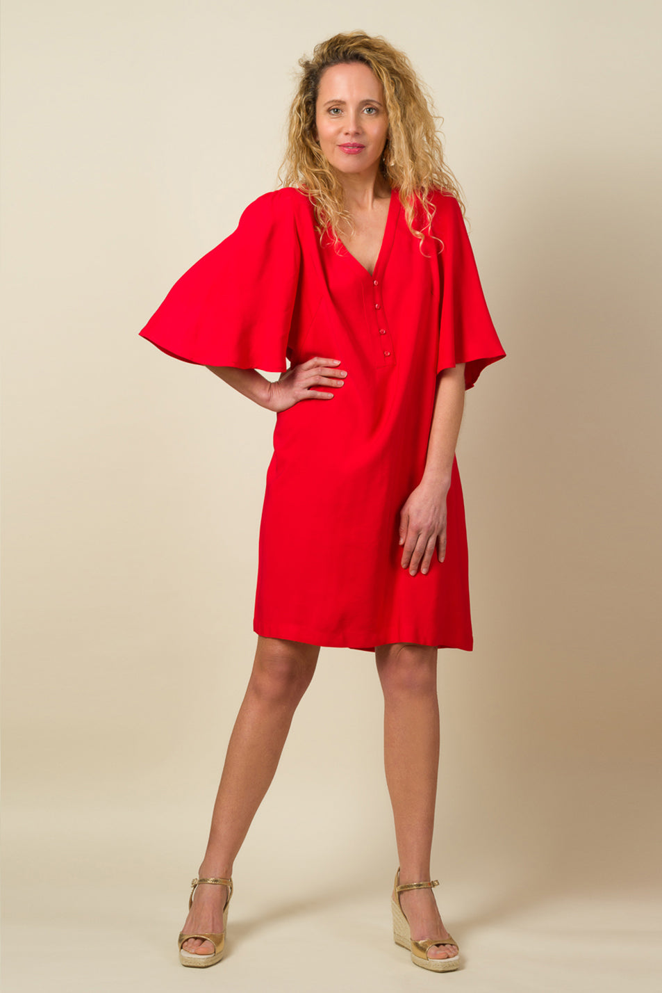 Made in France Robe Lison rouge