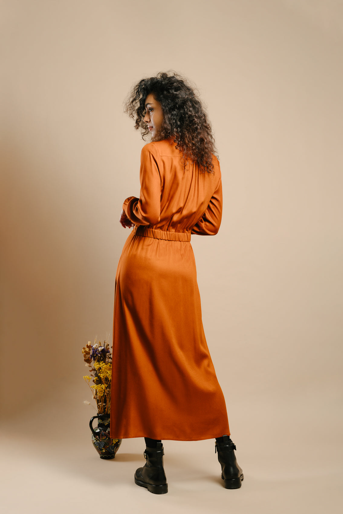 Made in France Robe Eliette caramel
