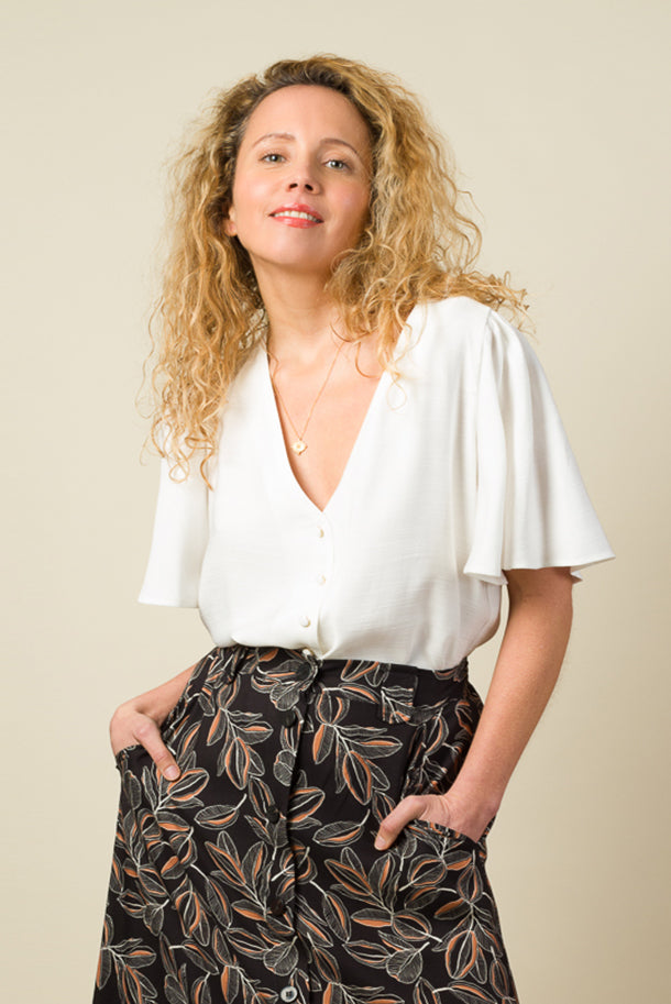 Made in France Blouse Flora ivoire