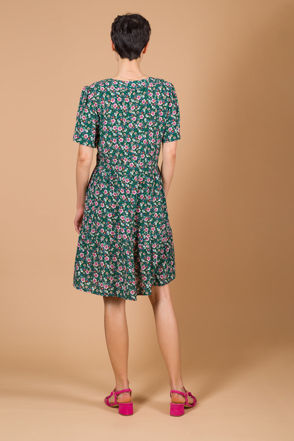 Robe Ambre pensée vert
