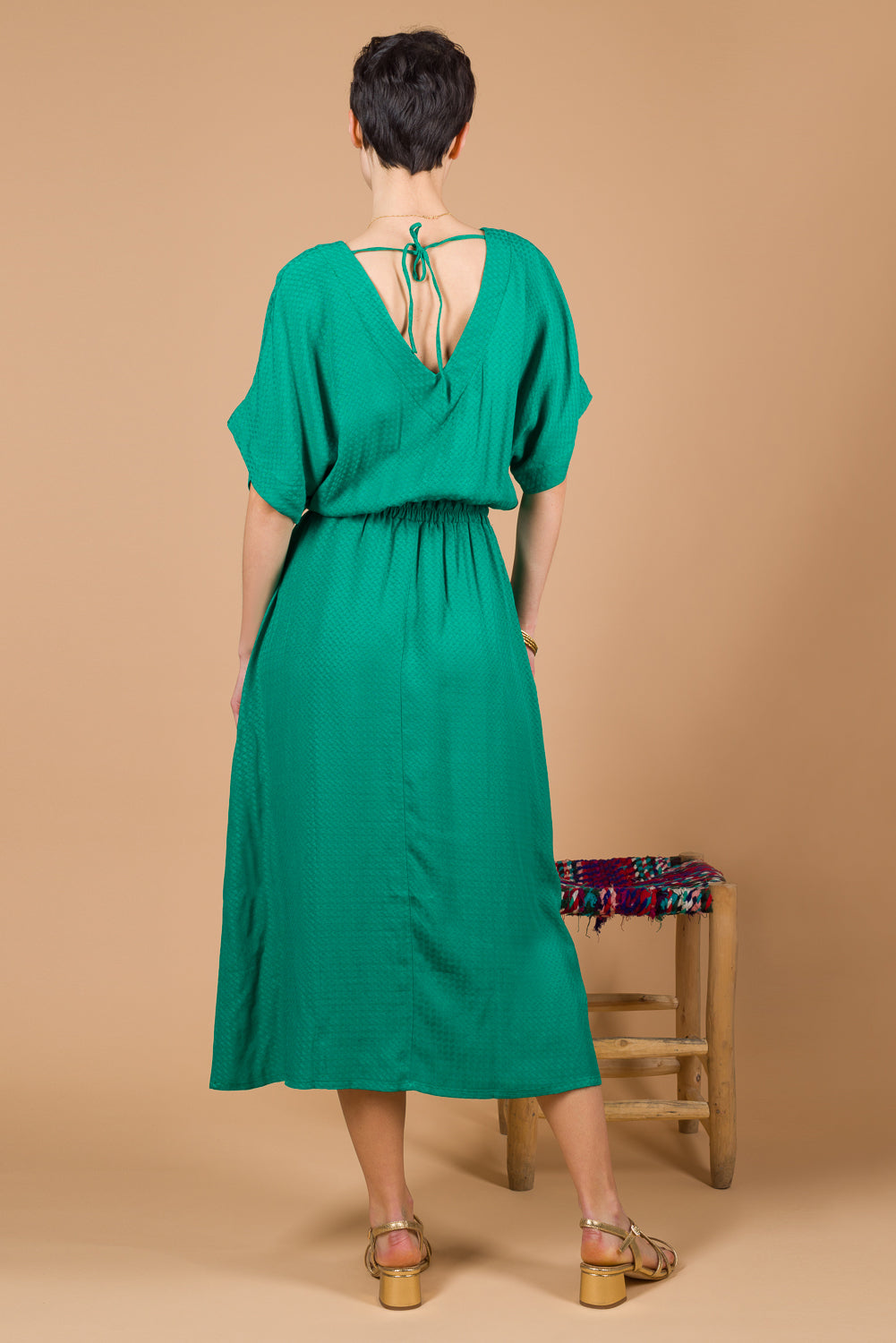 Robe Farah vert émeraude