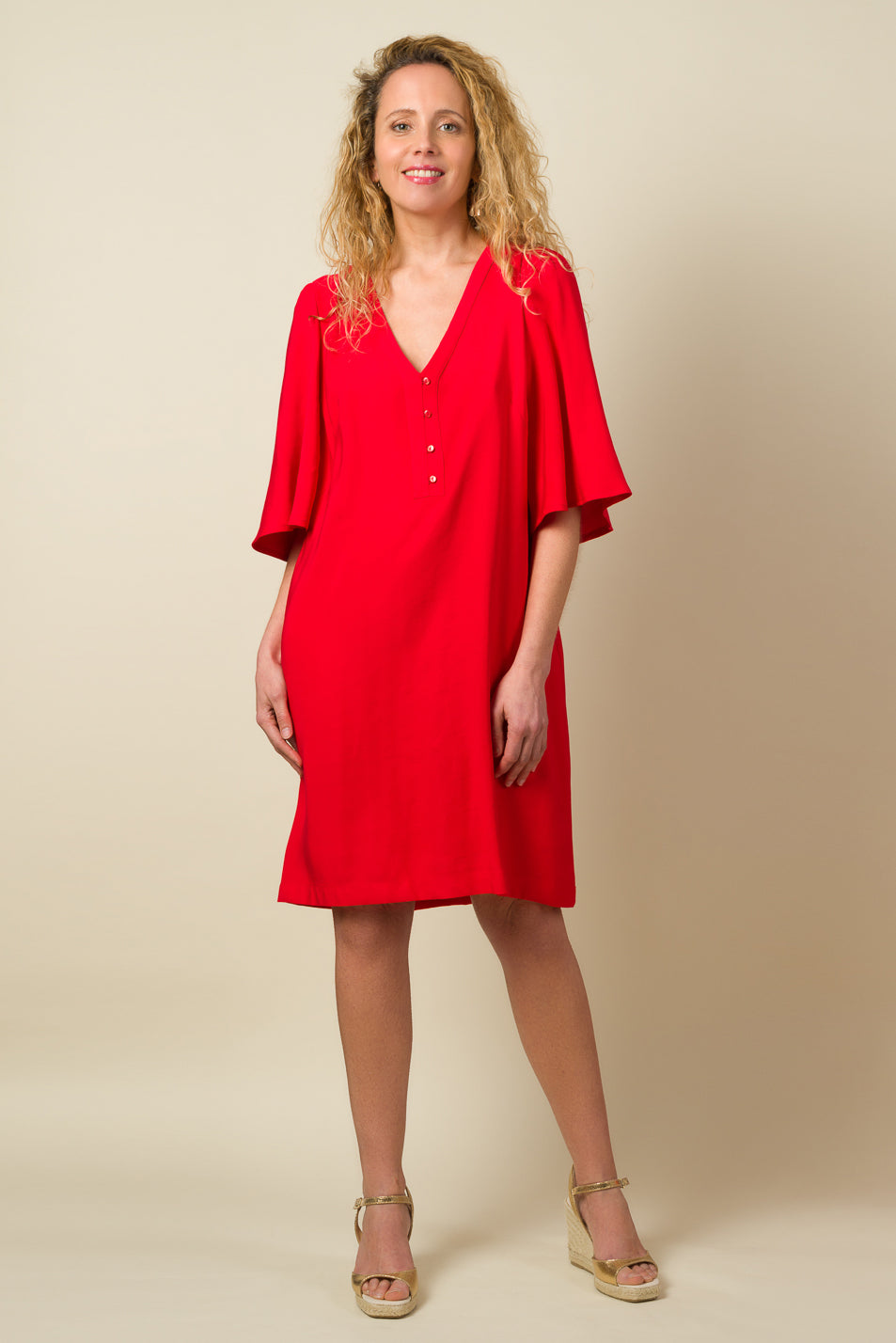 Made in France Robe Lison rouge