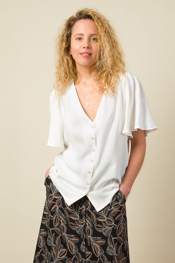 Made in France Blouse Flora ivoire
