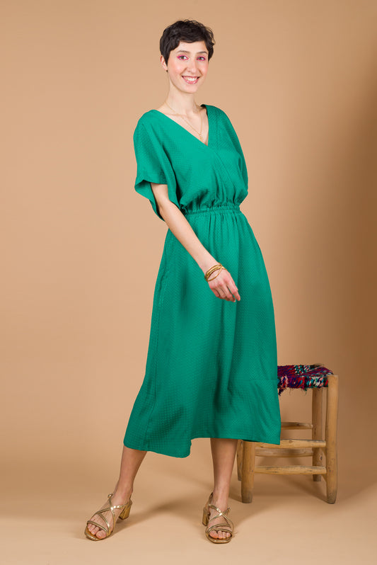 Robe Farah vert émeraude